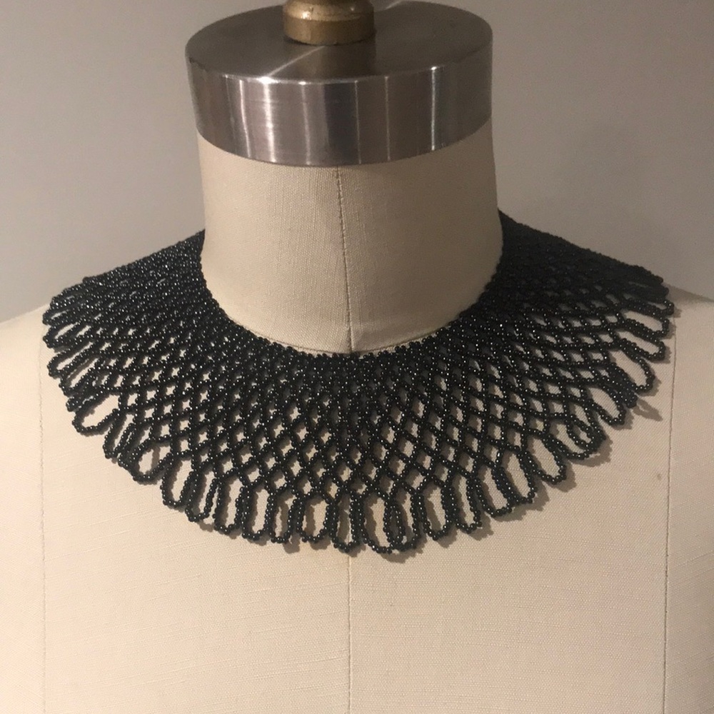 Beaded choker necklace